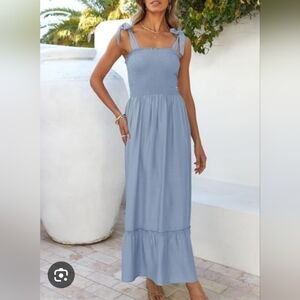 Elegant Sky Blue Maxi Dress